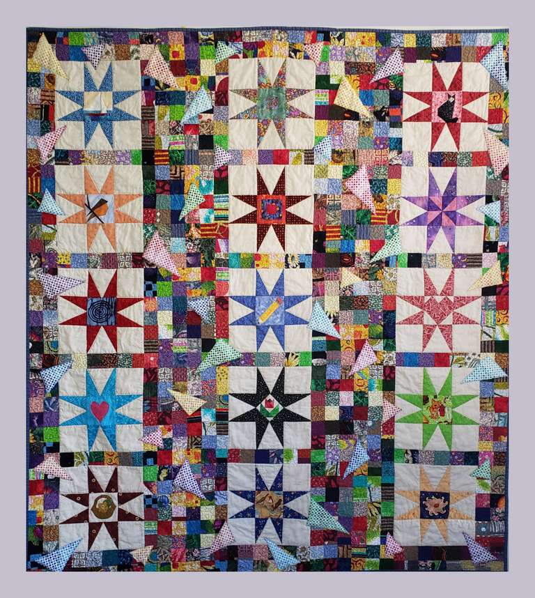 Confetti Stars (Comfort Quilt) by Sherry Winkelman