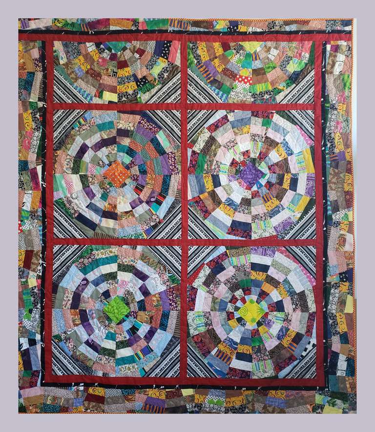 Scrappy Spiderwebs (Comfort Quilt) by Sherry Winkelman